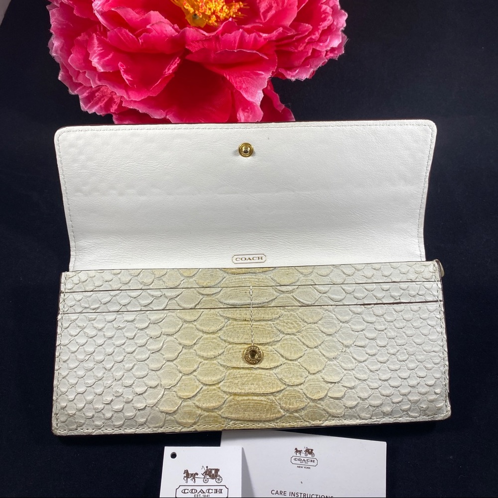 Coach Python Embossed Leather Wallet - image 4